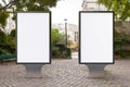 Blank street billboard poster stand