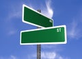 Blank street signs Royalty Free Stock Photo