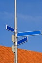 Blank street signs