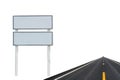 Blank Street Signs and street Royalty Free Stock Photo