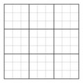 blank sudoku grid - isolated vector illustration Royalty Free Stock Photo