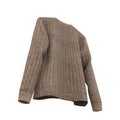 Blank Sweater on white background. Front view. 3D illustration, Clipping Path