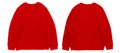 Blank sweatshirt color red template front and back view