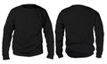 Black sweater long sleeved shirt mockup template