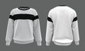 Blank sweatshirt mock up template in front, and back views Royalty Free Stock Photo