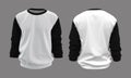 Blank sweatshirt mock up template in front, and back views Royalty Free Stock Photo