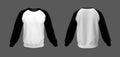 Blank sweatshirt mock up template in front and back views Royalty Free Stock Photo