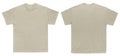 Blank T Shirt color sand template front and back view
