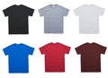 Blank T Shirt 6 color template