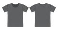 Blank t shirt outline sketch. Grey color. Apparel t-shirt CAD design. Isolated technical fashion vector illustration Royalty Free Stock Photo