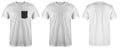 Blank t shirt white color isolated on white background, ready for mock up template Royalty Free Stock Photo