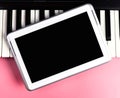 Blank tablet for Music application mock up Royalty Free Stock Photo