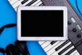 Blank Tablet screen for Music application Royalty Free Stock Photo