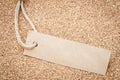 Blank tag made form recycle brown paper Royalty Free Stock Photo