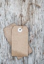 Blank tag retro style on old wood texture Royalty Free Stock Photo