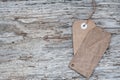 Blank tag retro style on old wood texture Royalty Free Stock Photo