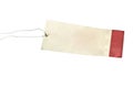 Blank tag tied with brown string Royalty Free Stock Photo