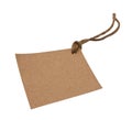 Blank tag tied with brown string Royalty Free Stock Photo