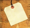 Blank Tag on Weathered Wood Royalty Free Stock Photo