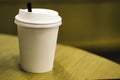 Blank Takeaway paper coffee cup different size isolated on white background including clipping path. Realistic blank paper cup. Royalty Free Stock Photo