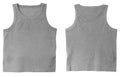 Blank tank top color grey front and back view