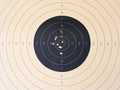 Blank target sport for shooting competition close up