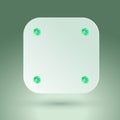 Blank technology icon button blank template with realistic shadow and light background for internet sites, web user Royalty Free Stock Photo