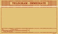 Blank telegram