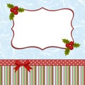 Blank template for Christmas greetings card Royalty Free Stock Photo