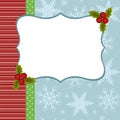 Blank template for Christmas greetings card Royalty Free Stock Photo