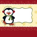 Blank template for Christmas greetings card Royalty Free Stock Photo