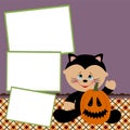 Blank template for Halloween photo frame Royalty Free Stock Photo