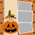 Blank template for Halloween photo frame Royalty Free Stock Photo