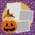 Blank template for Halloween photo frame Royalty Free Stock Photo