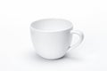 Blank template porcelain tableware for your design, white ceramic tea mug white background Royalty Free Stock Photo