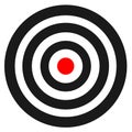 Blank template for sport target vector shooting competition. Clean target with numbers for set shooting range or pistol shooting.