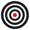 Blank template for sport target vector shooting competition. Clean target with numbers for set shooting range or pistol shooting