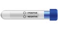 Blank test tube with positive and negative selection