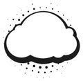 Blank text cloud. Comic bubble template with shadow effect Royalty Free Stock Photo