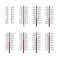 Blank of thermometers and different levels vector