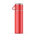 Blank thermos insulated vacuum stainless steel beverage bottle mockup template