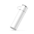 Blank thermos insulated vacuum stainless steel beverage bottle mockup template