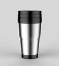 Blank thermos travel tumbler mug for design presentation or mock up design. 3d render illustration.