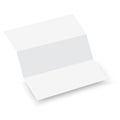 Blank three folded fold paper. mock up. Vector