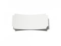Blank ticket. 3d rendering Royalty Free Stock Photo