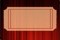 Blank Ticket over Red curtains Royalty Free Stock Photo