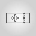 The blank ticket plane icon. Travel symbol. Flat Royalty Free Stock Photo