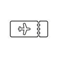 The blank ticket plane icon. Travel symbol. Flat Royalty Free Stock Photo