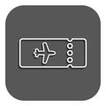 The blank ticket plane icon. Travel symbol. Flat Royalty Free Stock Photo