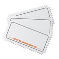 Blank tickets vector